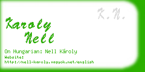 karoly nell business card